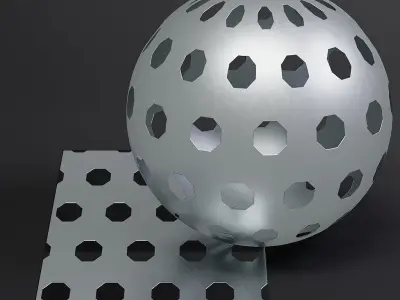 Metal vol10 Perforated 8K Seamless PBR Materials Texture