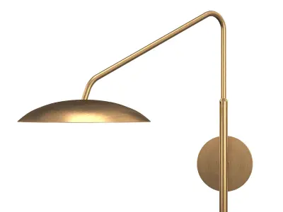 ASHER TASK SCONCE - ANTIQUED BRASS 3D model