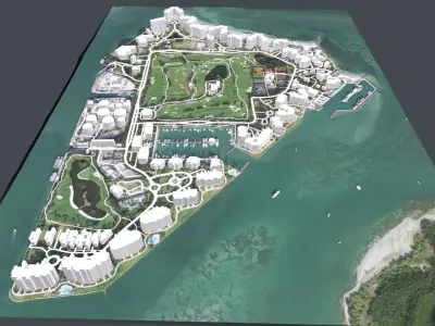 Fisher Island Florida USA 3D model