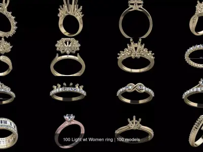 100 Light wt Women ring 3D Model Pack purchase