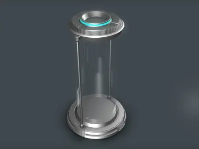 Sci Fi Liquid Cylinder 3D model