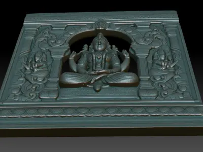 Indian Temple Wall basrelief 19 240619 3D print model