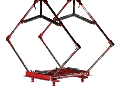  Train Pantograph Low-poly 3D model