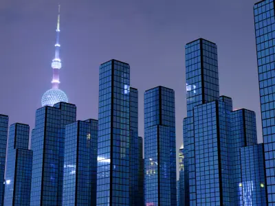 Futuristic Metropolis- A 3D Model Cityscape 3D model
