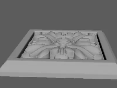 rosette decorative plaque 3D model purchase