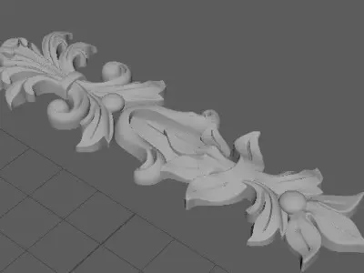 dekor gold leaf 3D model