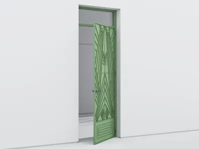 Aluminium door 341 3D model