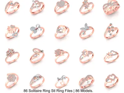 86 Ultra light Wt minimalist Women Ring Stl  3D Model Collection 3D print model