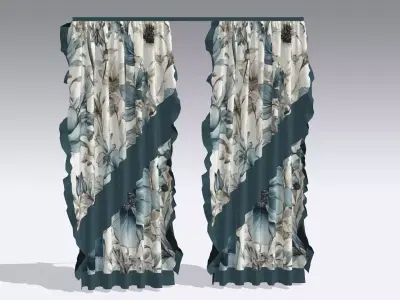 Curtain Low-poly 3D model 29