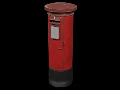 English Mailbox Low-poly 3D model