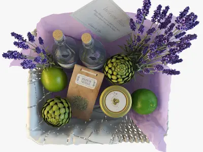 Provence decor basket 3D model