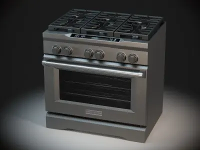 Gas Range 01 3D model