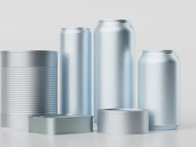  Aluminum &amp;amp; Tin Cans Bundle - Beverage and Food Containers 