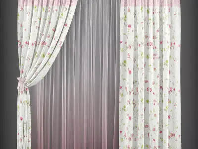 Curtain 3D model 144 Low-poly 3D model