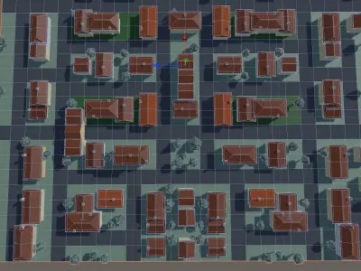 European Quarter 1 Low-poly 3D model