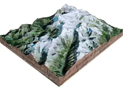 The Mittaghorn Bernese Alps Switzerland 3D model