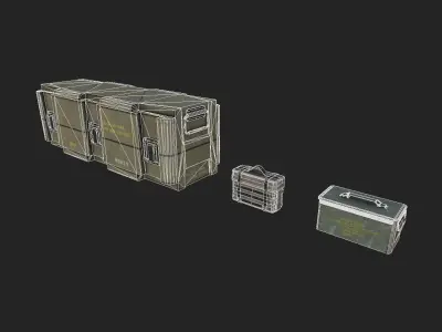 Crates Pack 2 Low-poly 3D model