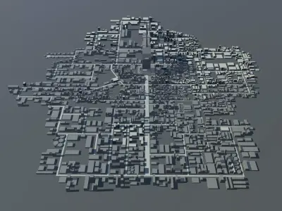 A Simple City Free 3D model