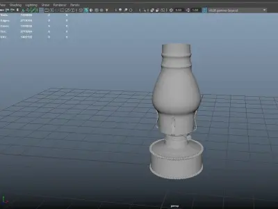 Traditional spirit lantern Low-poly 3D model