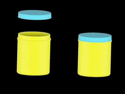 Special Box ve Cap parts 600 ml 3D printer model 3D print model