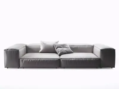 Extrasoft A seater sofa leather 3D model