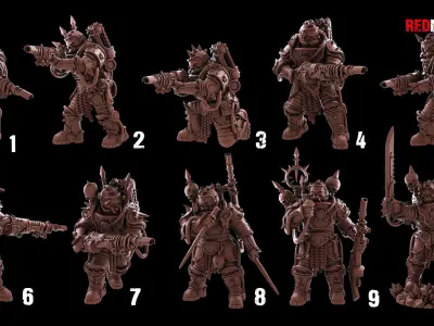 Renegade Solar Guard - Squad - Heretics 3D print model