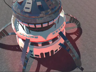 Sci-Fi Building 3 3D model