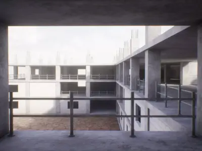 Construction Site Low-poly 3D model