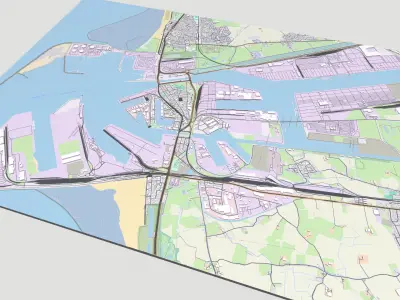 Cityscape Zeebrugge Belgium 3D model
