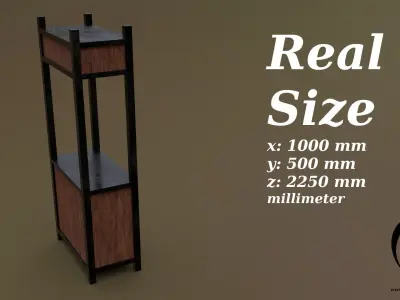 Trade stand 03 R Low-poly 3D model