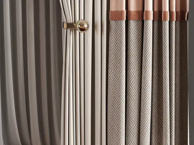 Curtain For interior N085 3D model