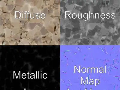 Antique Square-Cut Cobblestone Texture model pack Texture