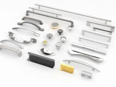 27-Piece Furniture Handles Pack 3D model
