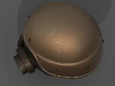 Helmet scifi military combat human fantasy cyborg  Low-poly 3D model