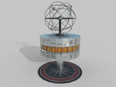 World Clock Berlin Alexander Platz np1 Low-poly 3D model