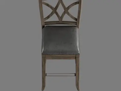Cushioned Bar Stool 3D model