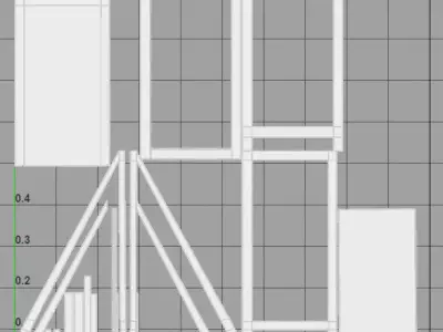 A-Frame Signboard 3D Model 3D model