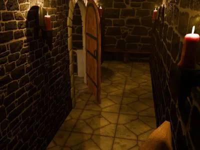 Castle interior Low-poly 3D model purchase