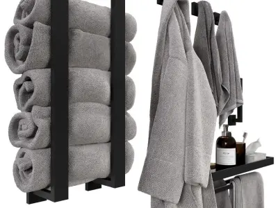 Next Color palette  Decorative Bathroom Set 4 3D model