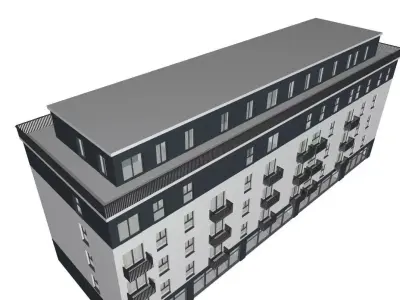 Modern Residential and Commercial Building  3D model