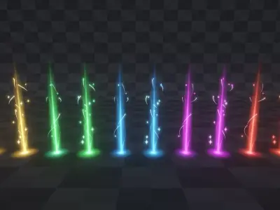 Unity VFX Lighting Effect Low-poly 3D model