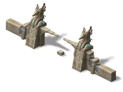 Different dimension - Egypt - City Gate 02 3D model