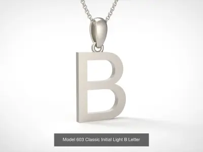 Classic Initial Light All Letter Alphabet 3D Model Pack