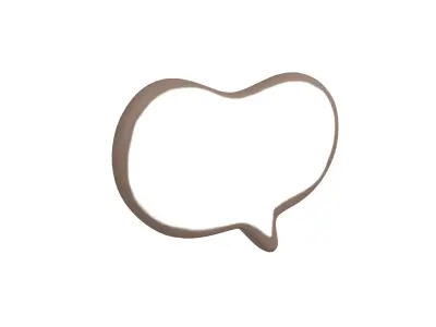 Speech Balloon v14 003 Low-poly 3D model