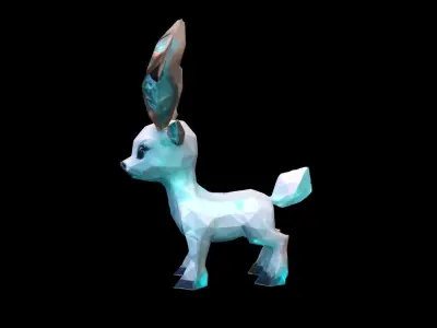  Light Effect A Majestic Glowing Deer 3d Model 3D model