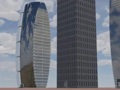 3D custom and standard building pack Free 3D model