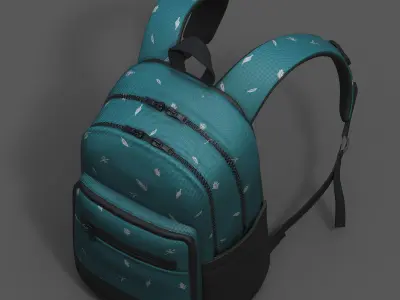 Backpack Camping Generic military combat soldier armor  Low-poly 3D model