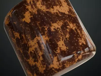 Polished Mottled Amber Enamel Texture