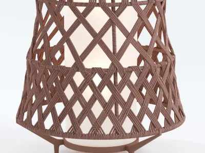 Outdoor Garden Wicker Floor Lamp Talenti 3D model