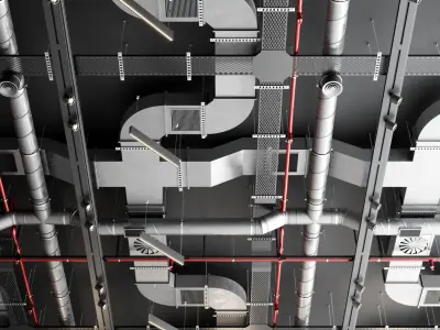 Industrial ceiling 1 3D model